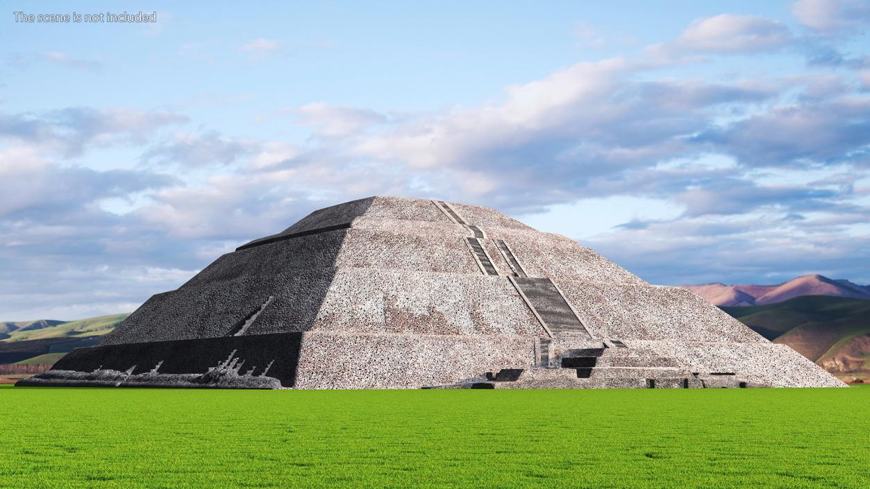 3D model Teotihuacan Pyramid of the Sun