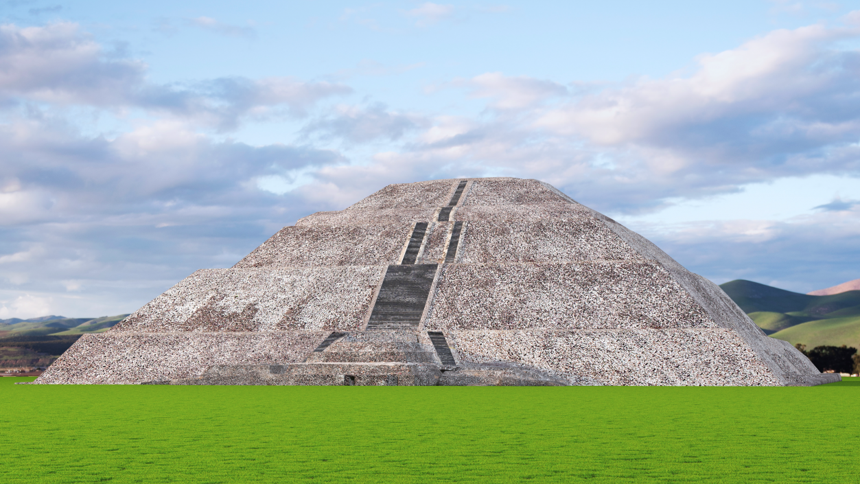 3D model Teotihuacan Pyramid of the Sun