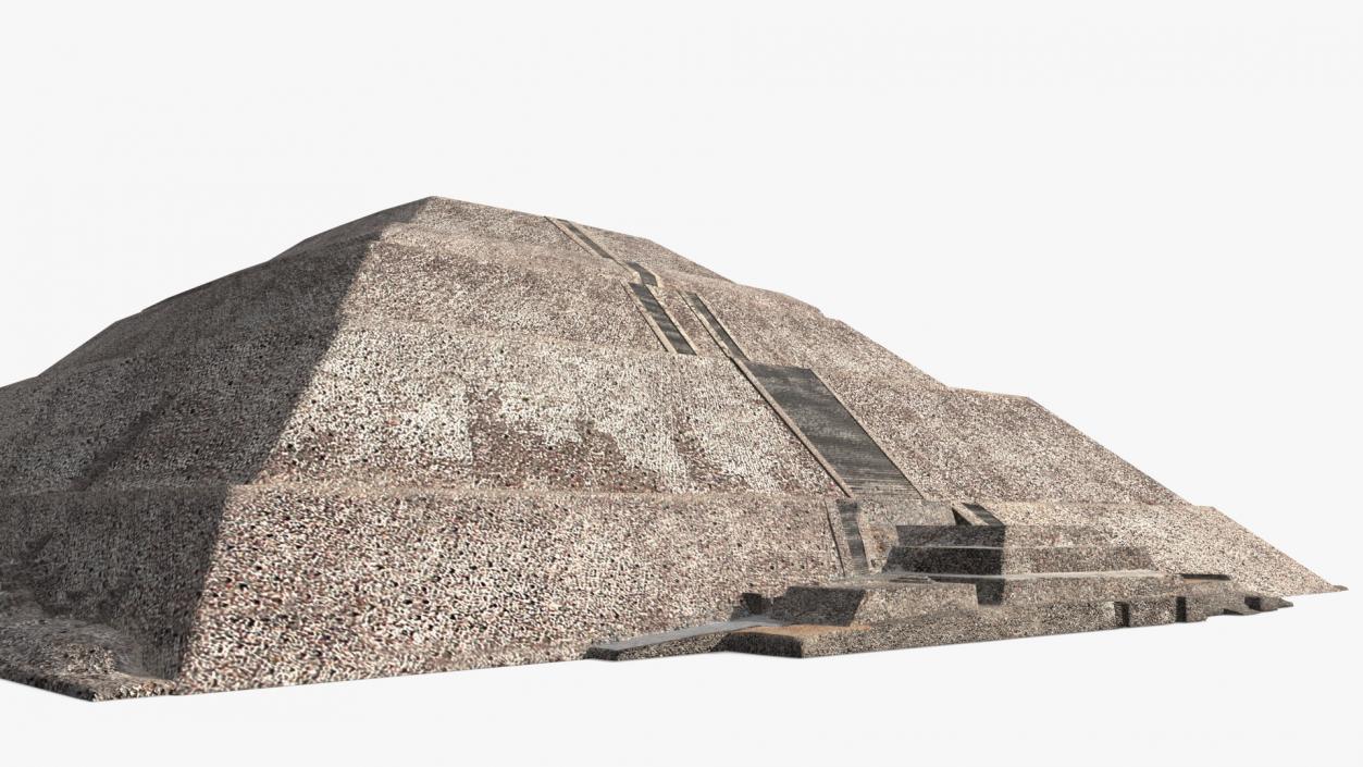 3D model Teotihuacan Pyramid of the Sun