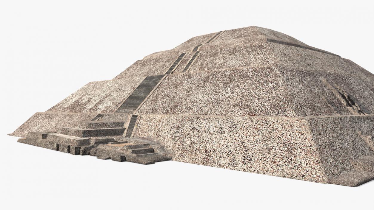 3D model Teotihuacan Pyramid of the Sun