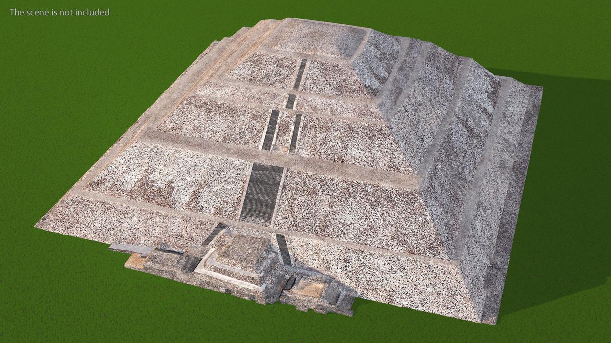 3D model Teotihuacan Pyramid of the Sun