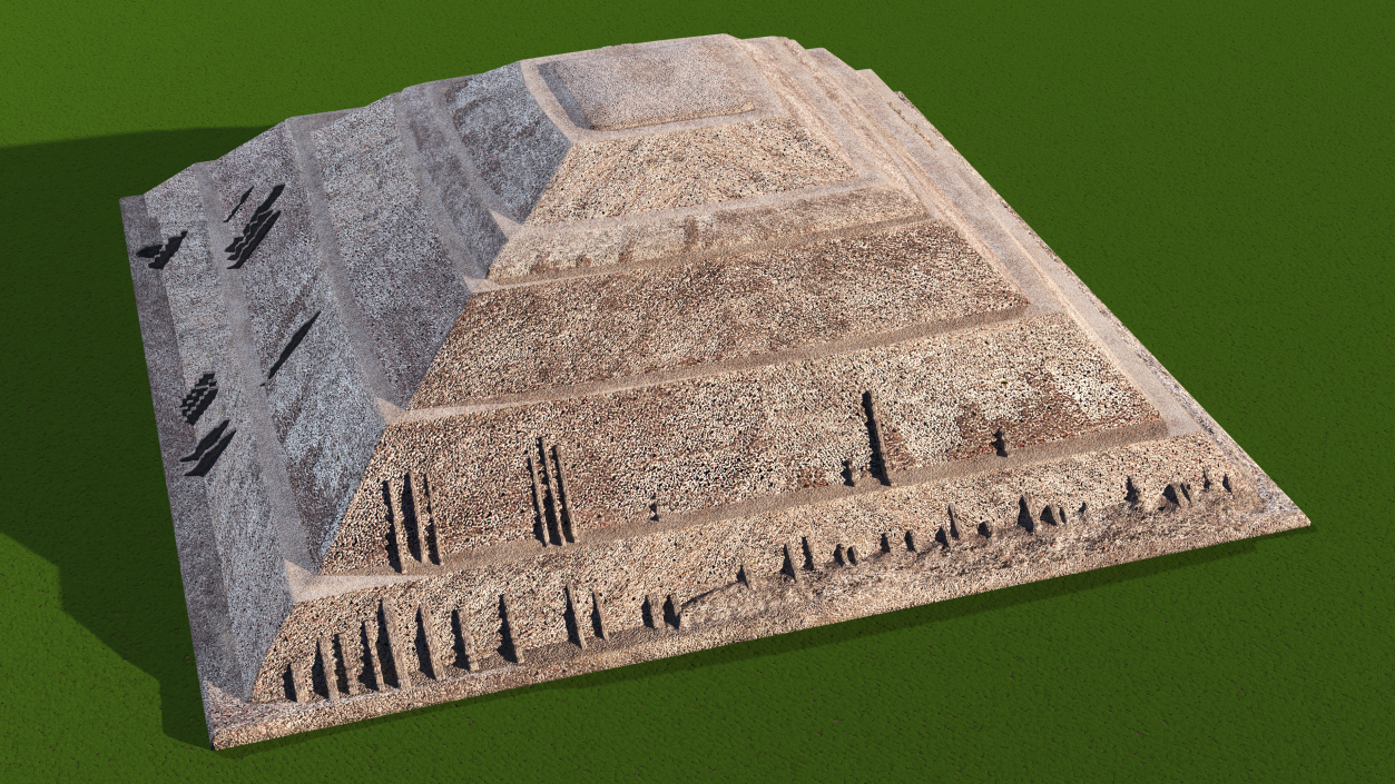 3D model Teotihuacan Pyramid of the Sun