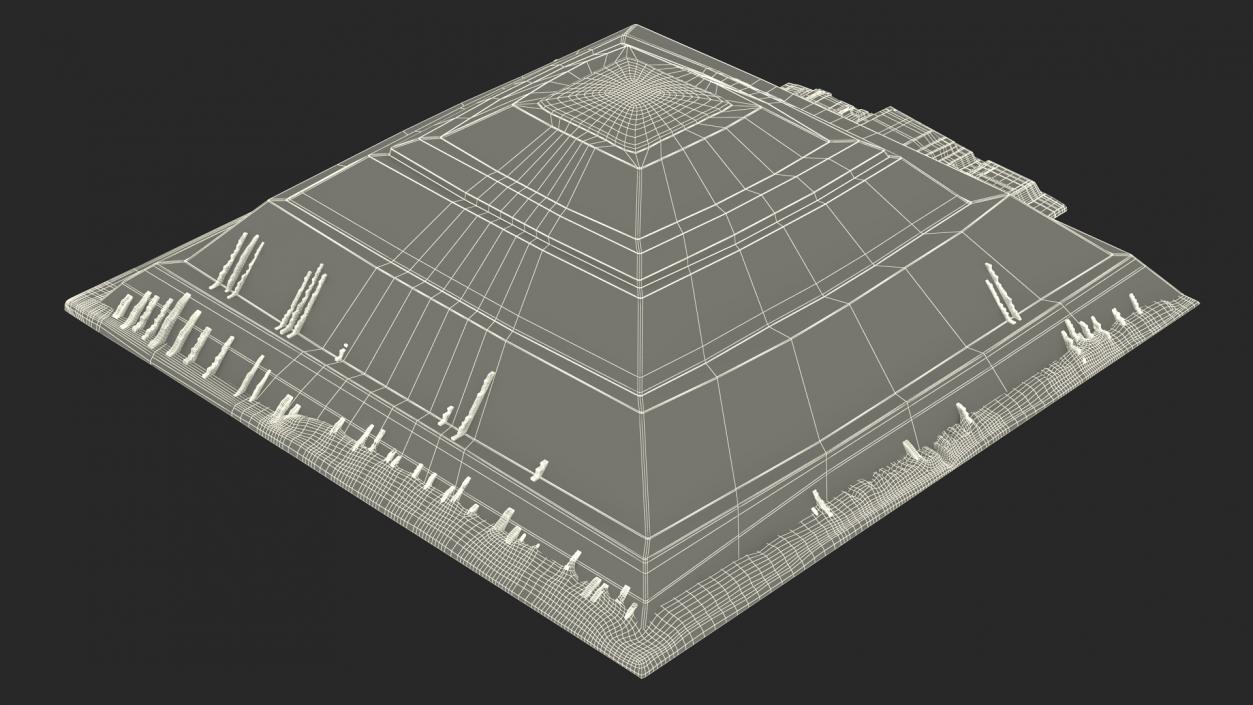 3D model Teotihuacan Pyramid of the Sun