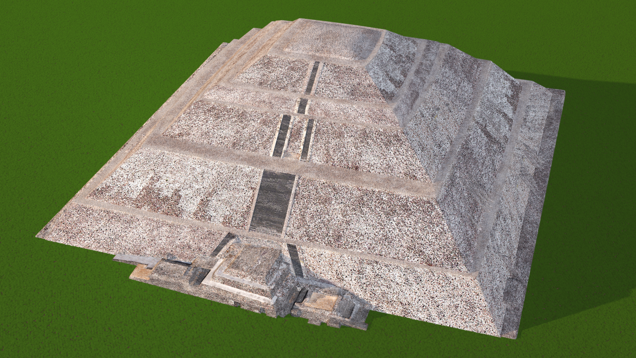 3D model Teotihuacan Pyramid of the Sun