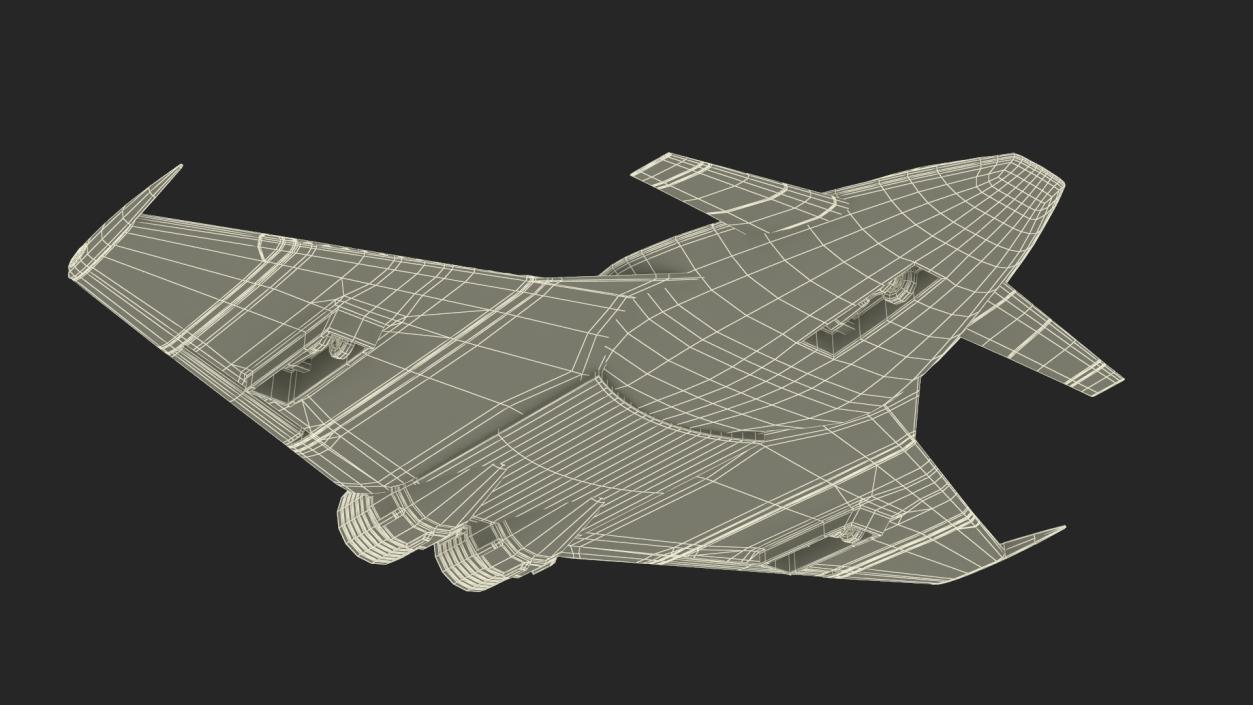 3D Futuristic Racer Spacecraft Rigged 2