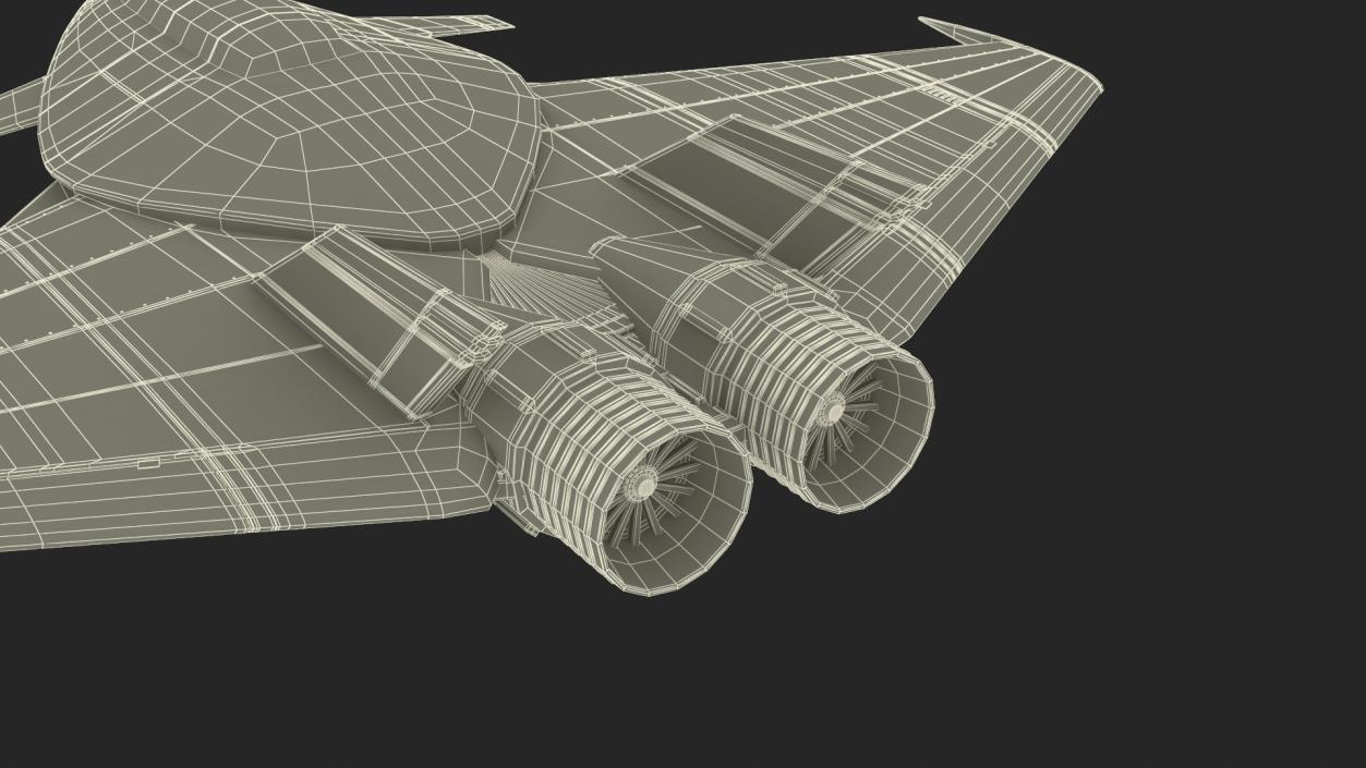 3D Futuristic Racer Spacecraft Rigged 2