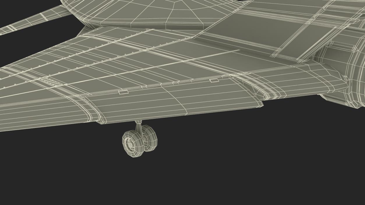 3D Futuristic Racer Spacecraft Rigged 2