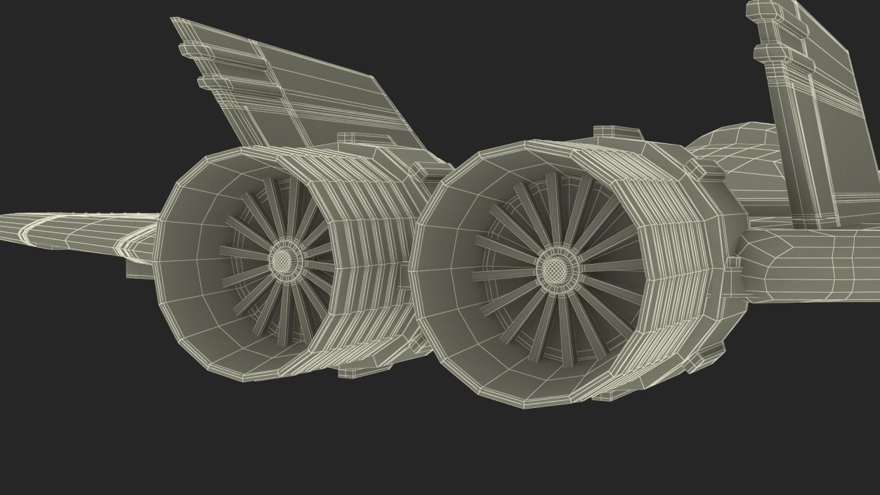 3D Futuristic Racer Spacecraft Rigged 2