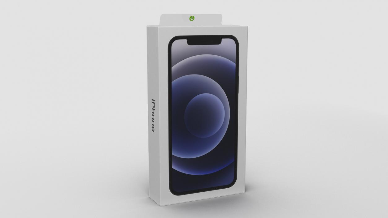 iPhone 12 Package Box Black 3D