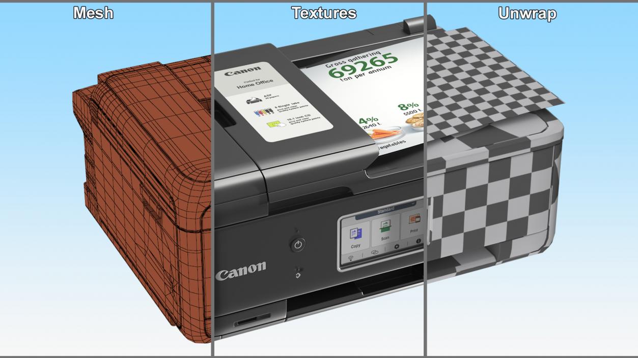 3D Canon PIXMA TR8540 Printer