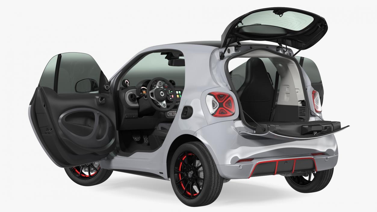 Smart EQ Fortwo Coupe Electric Rigged 3D