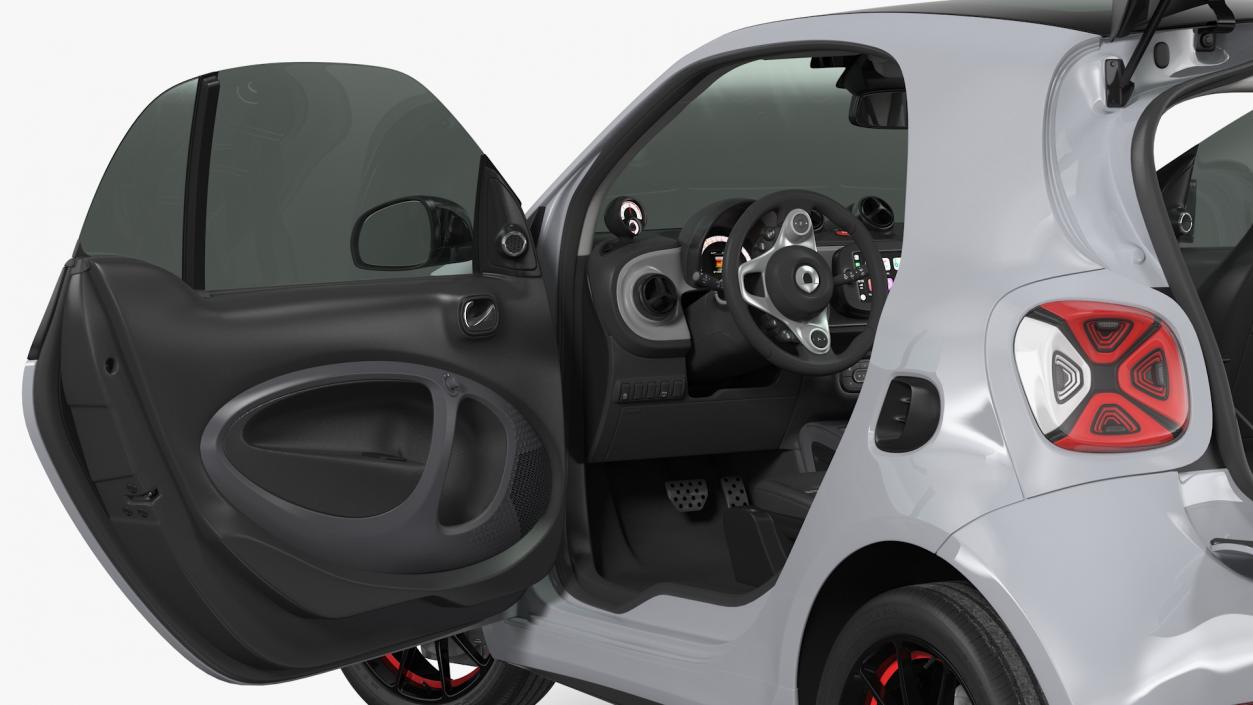 Smart EQ Fortwo Coupe Electric Rigged 3D