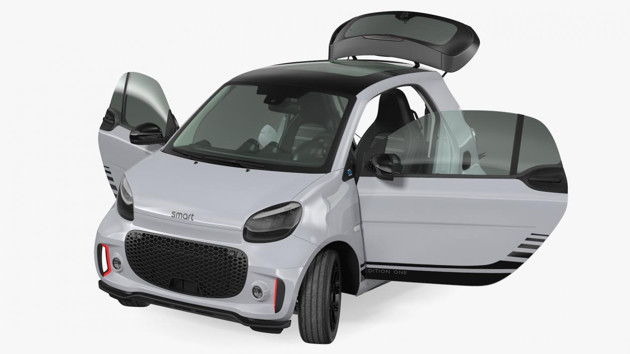 Smart EQ Fortwo Coupe Electric Rigged 3D