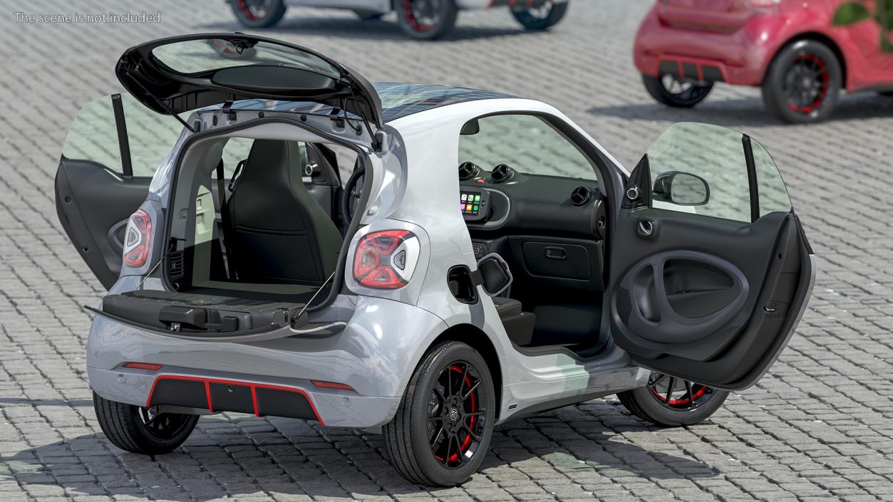 Smart EQ Fortwo Coupe Electric Rigged 3D