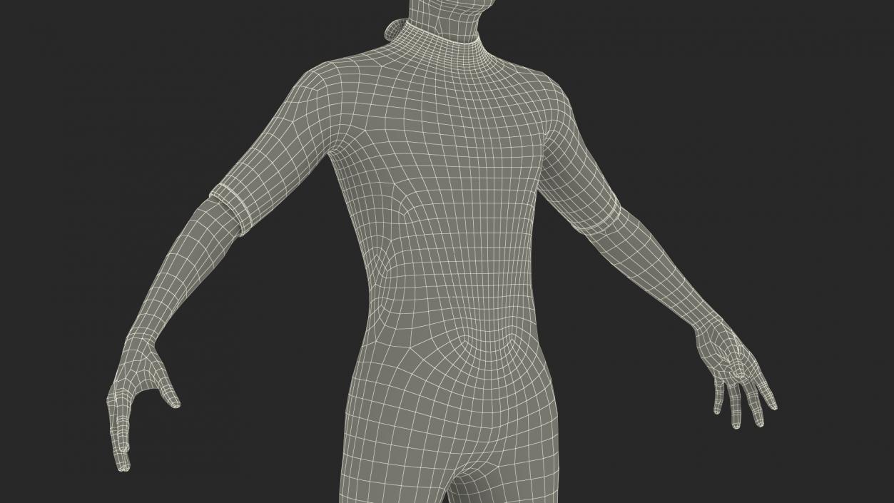 3D Man Wetsuit Cressi Shorty Version model