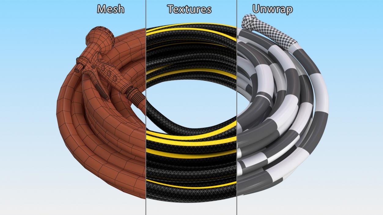 3D Garden Hoses Collection model