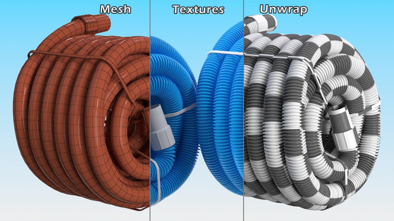 3D model Packed Floating Hose