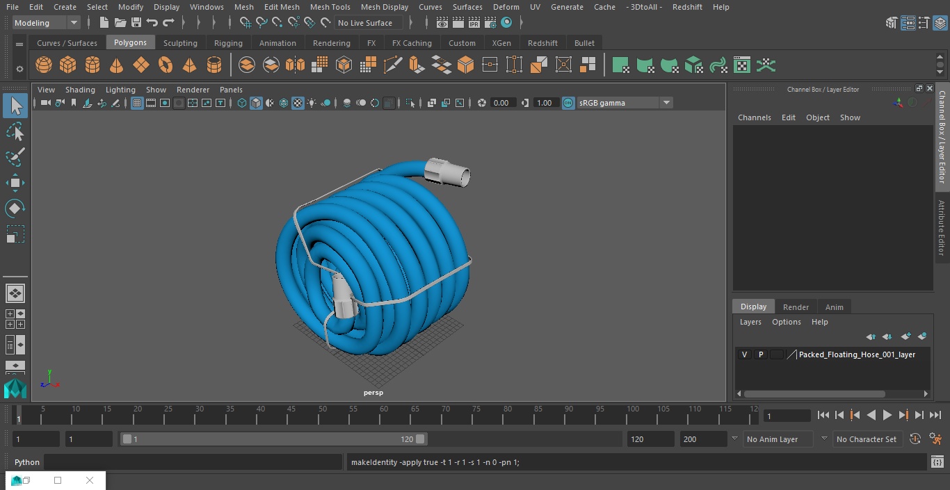 3D model Packed Floating Hose