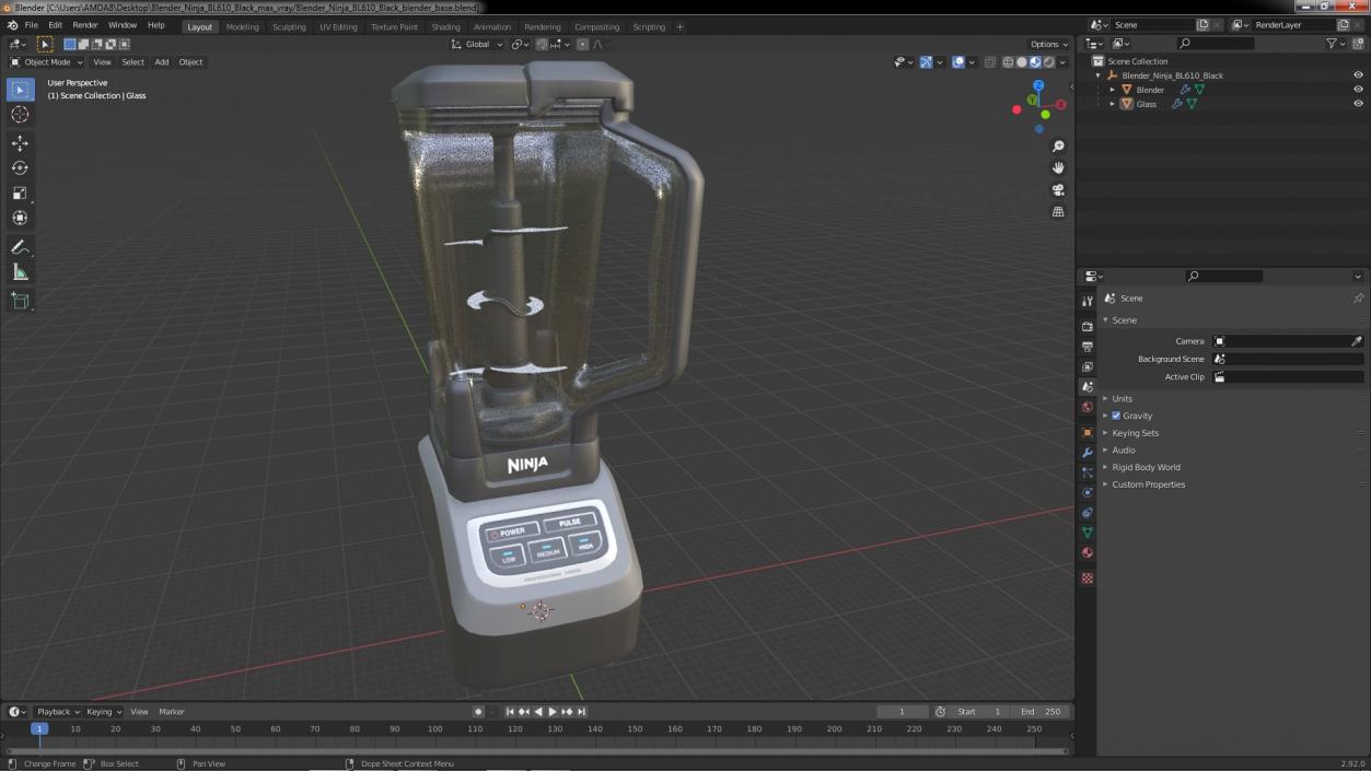 3D model Blender Ninja BL610 Black