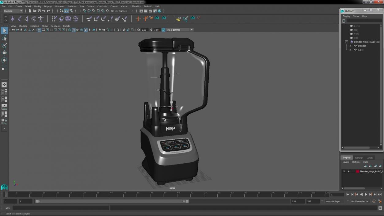 3D model Blender Ninja BL610 Black