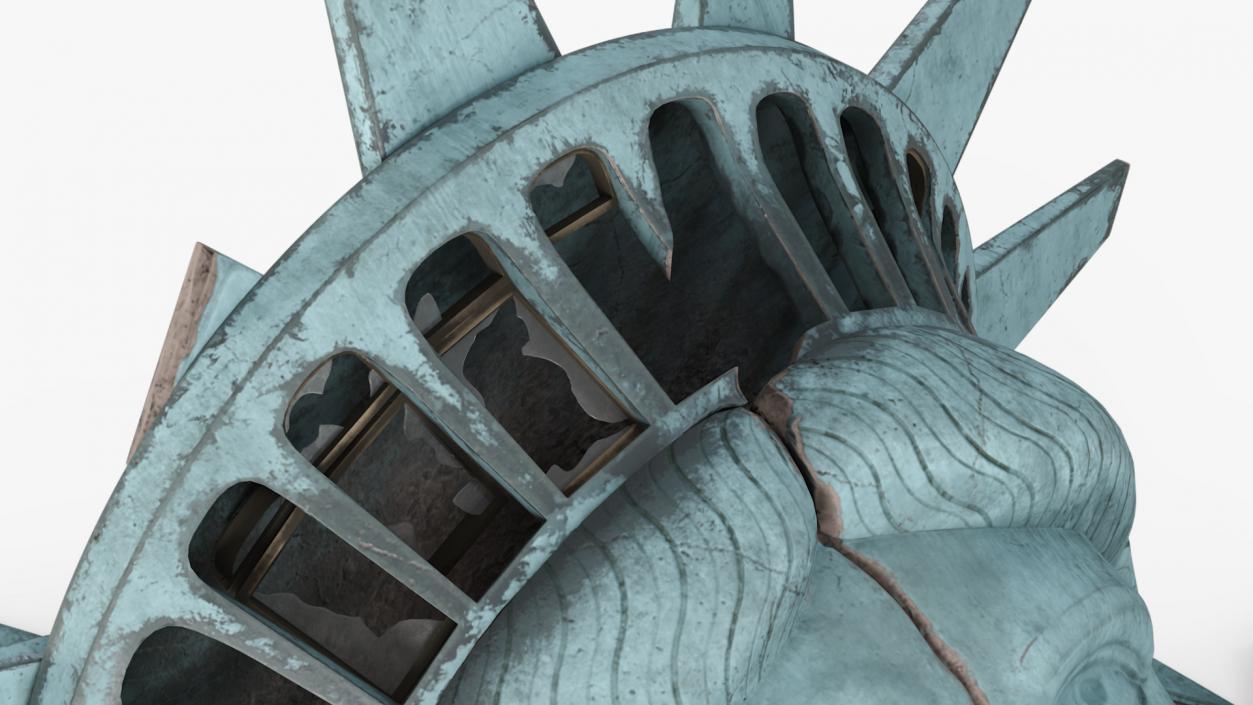 Broken head of Statue of Liberty 2 3D model