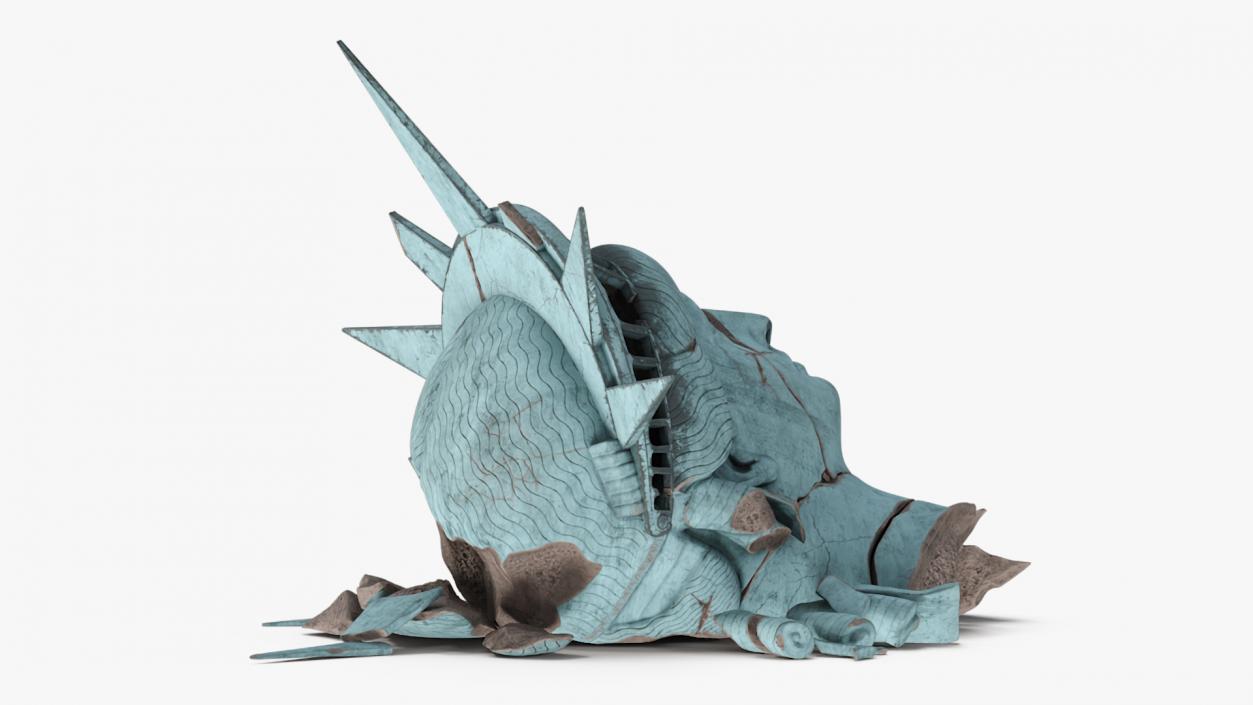 Broken head of Statue of Liberty 2 3D model