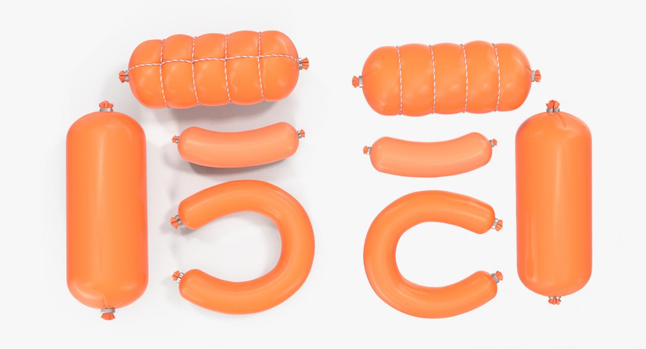 Different Types of Sausages 3D