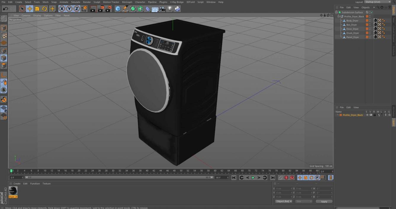 Profile Dryer Black 3D model