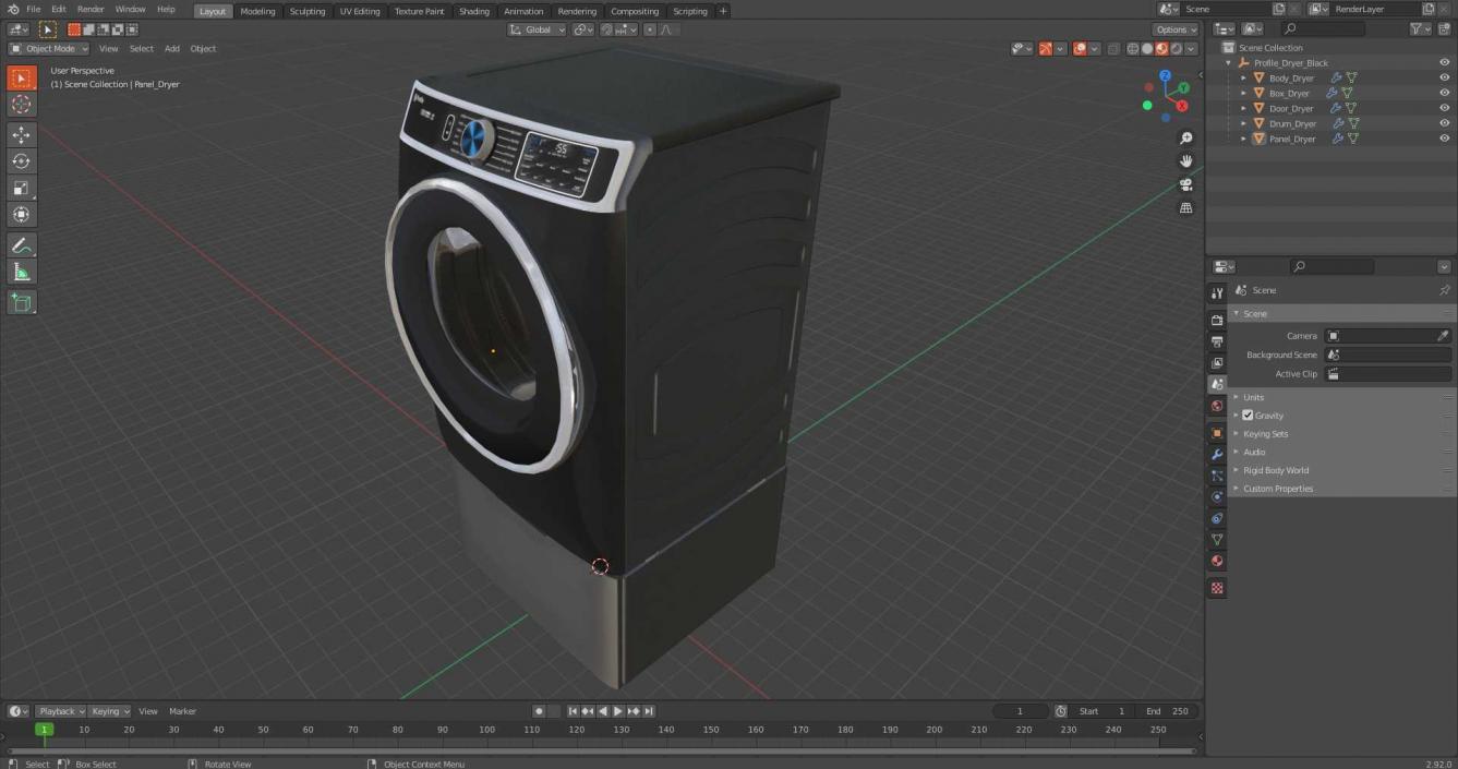 Profile Dryer Black 3D model