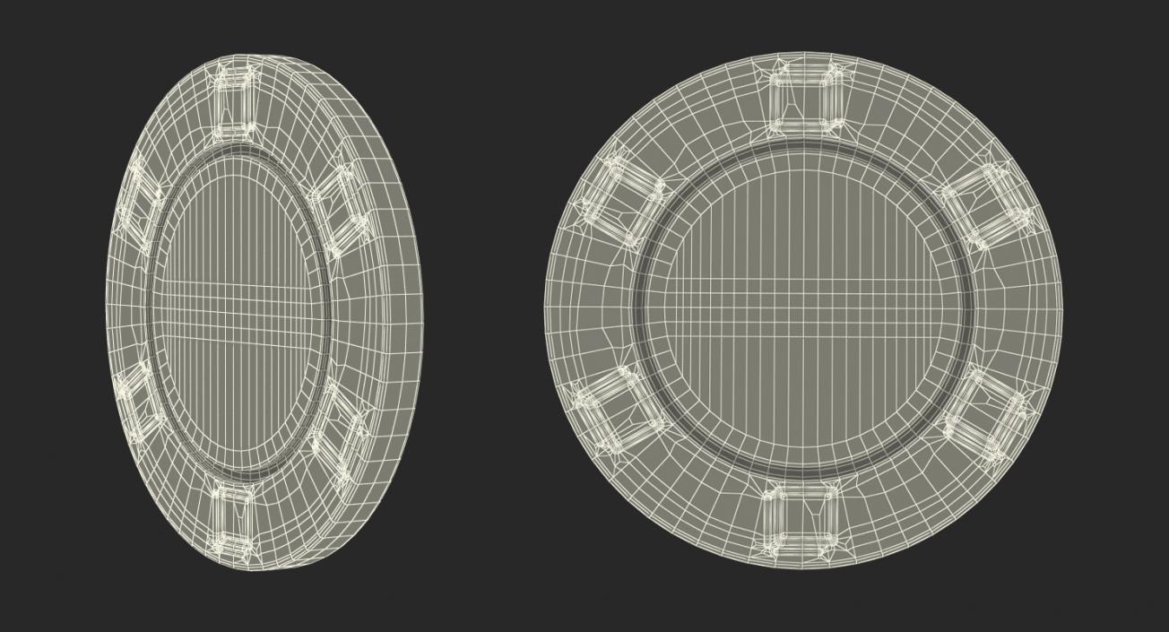 3D Blank Poker Chip