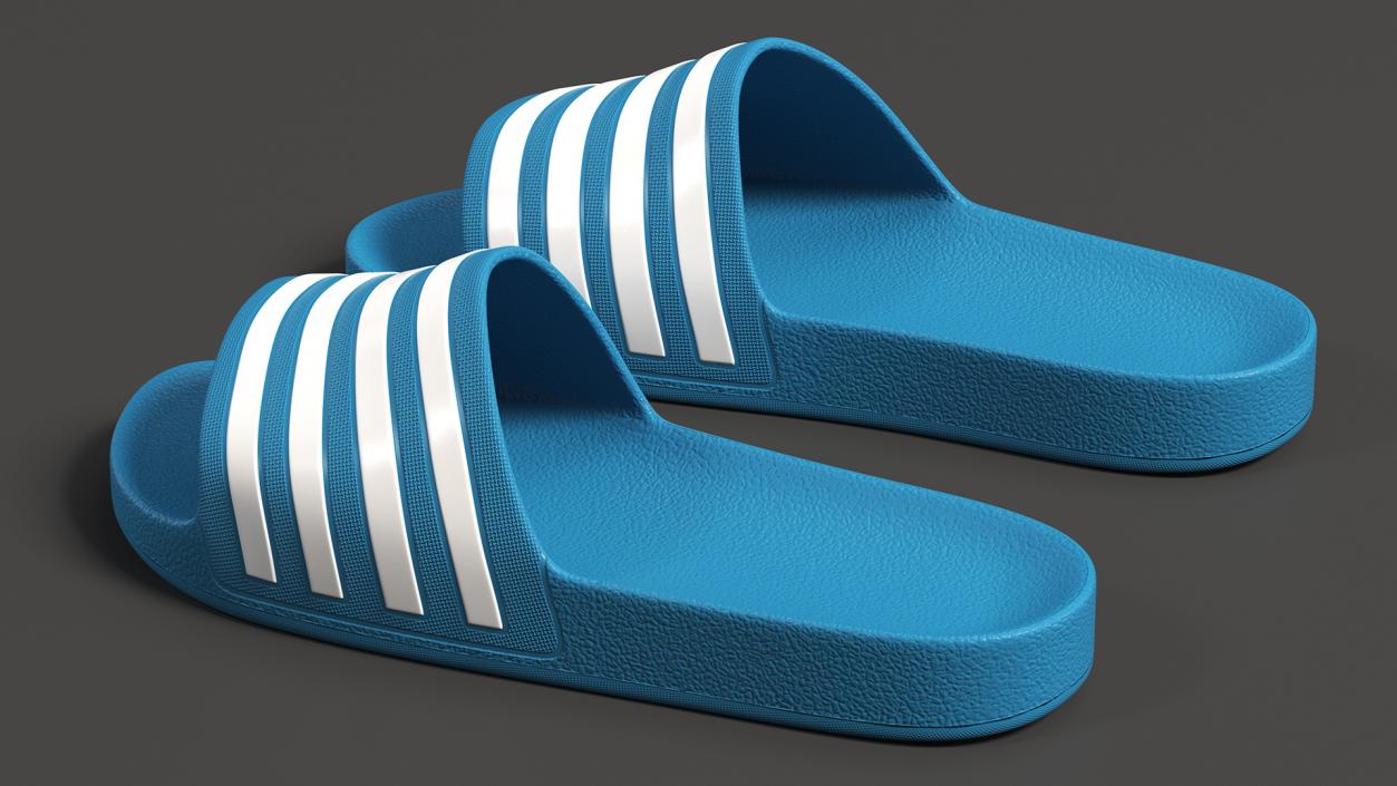 Flip-Flop Slippers Light Blue 3D model