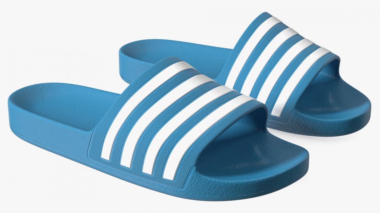 Flip-Flop Slippers Light Blue 3D model