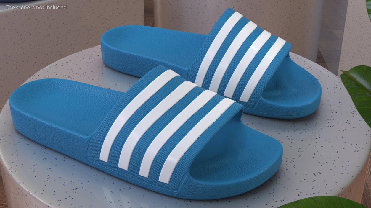 Flip-Flop Slippers Light Blue 3D model