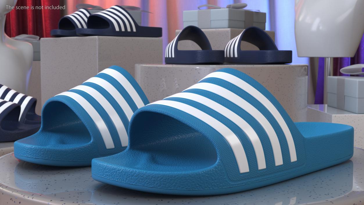 Flip-Flop Slippers Light Blue 3D model