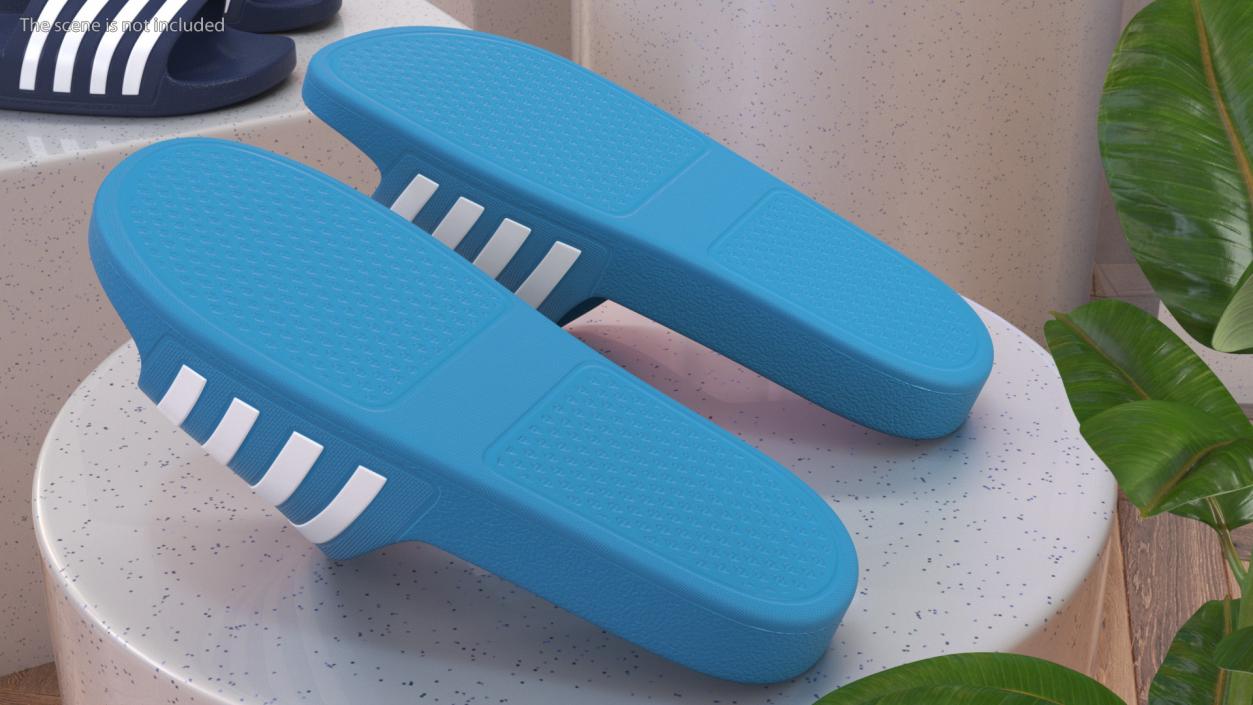 Flip-Flop Slippers Light Blue 3D model