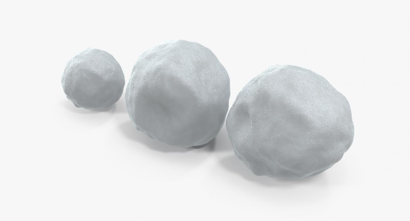 3D Snowballs Set model