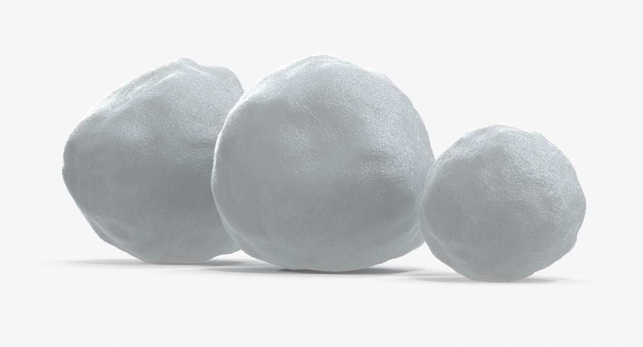 3D Snowballs Set model