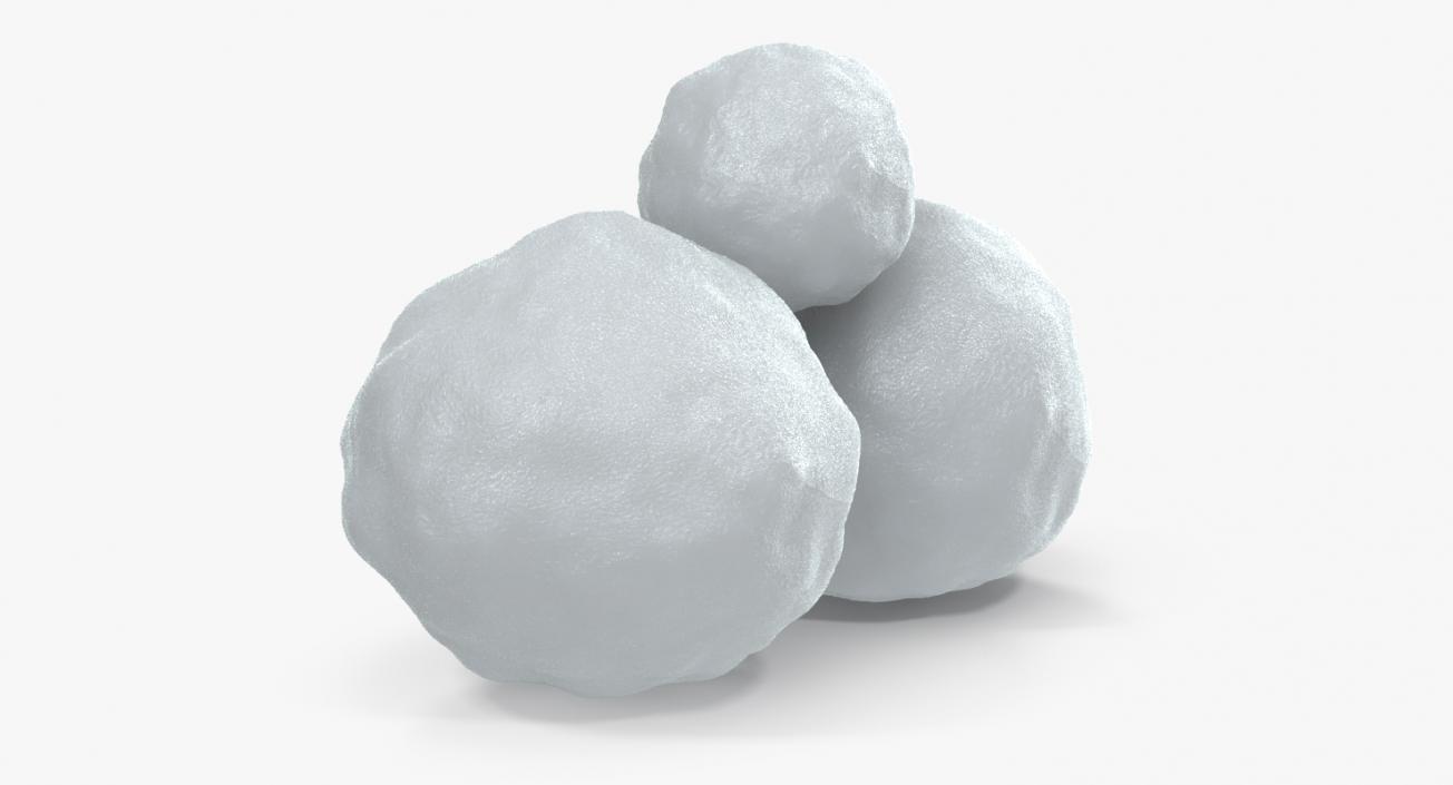 3D Snowballs Set model