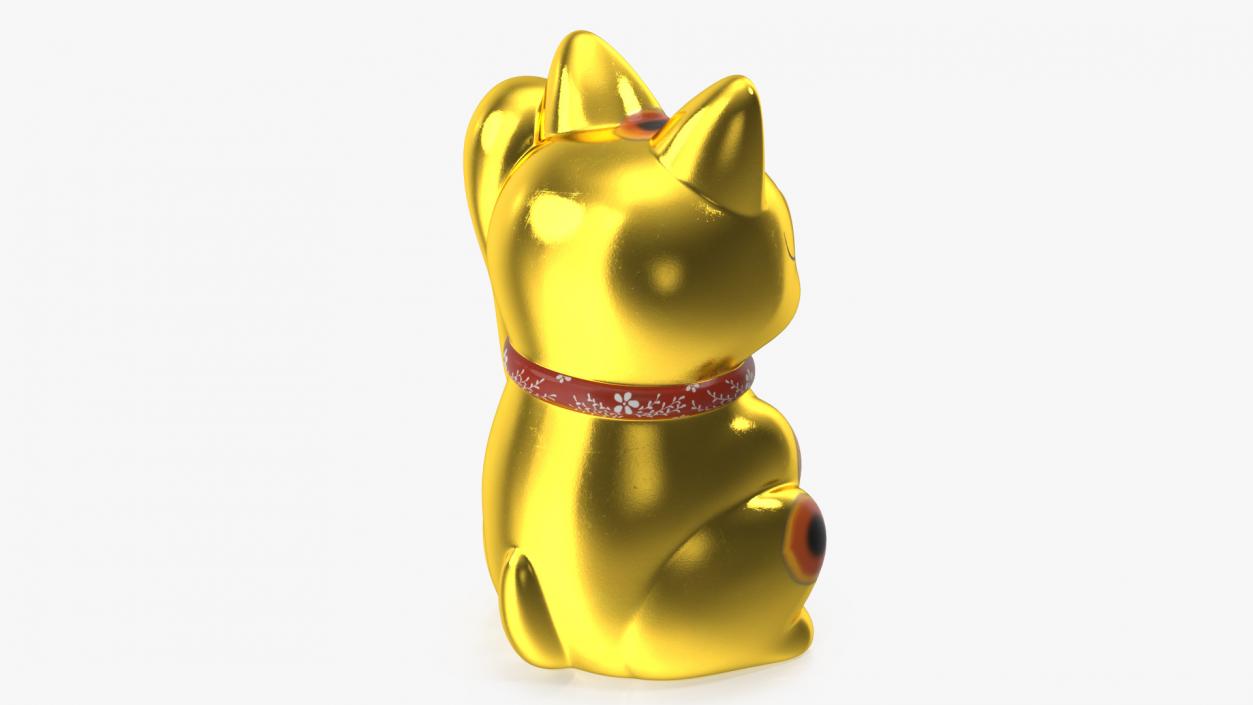 Traditional Japanese Maneki Neko Lucky Cat 3D