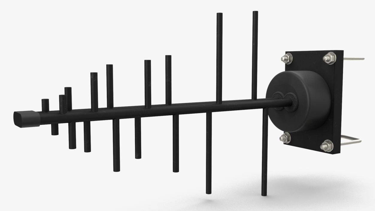 Outdoor Yagi Antenna 4G Black 3D model