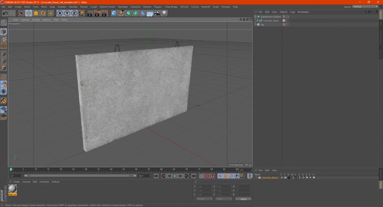 Concrete Panel 3D model