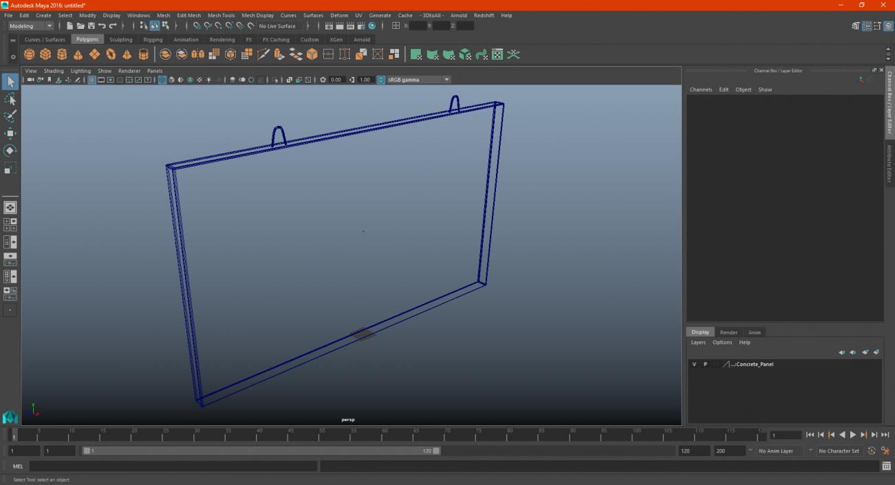 Concrete Panel 3D model