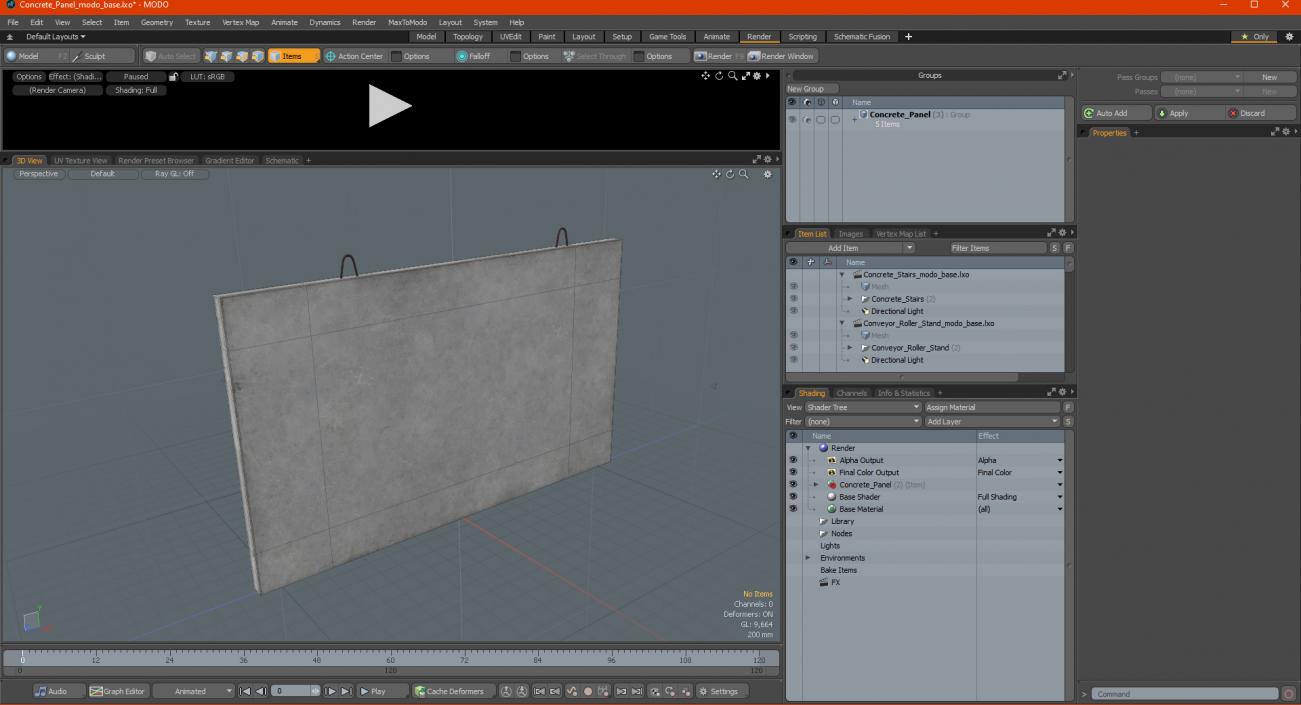 Concrete Panel 3D model