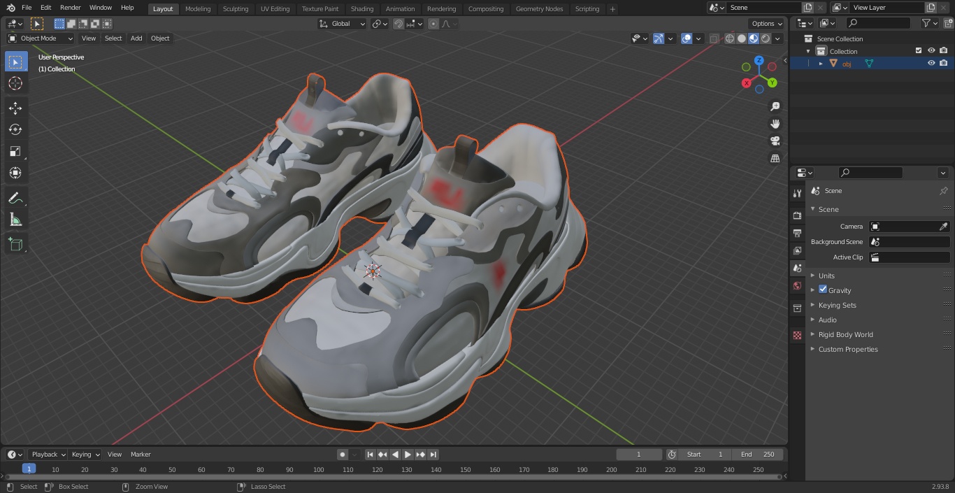 3D FILA Volt Sneakers model