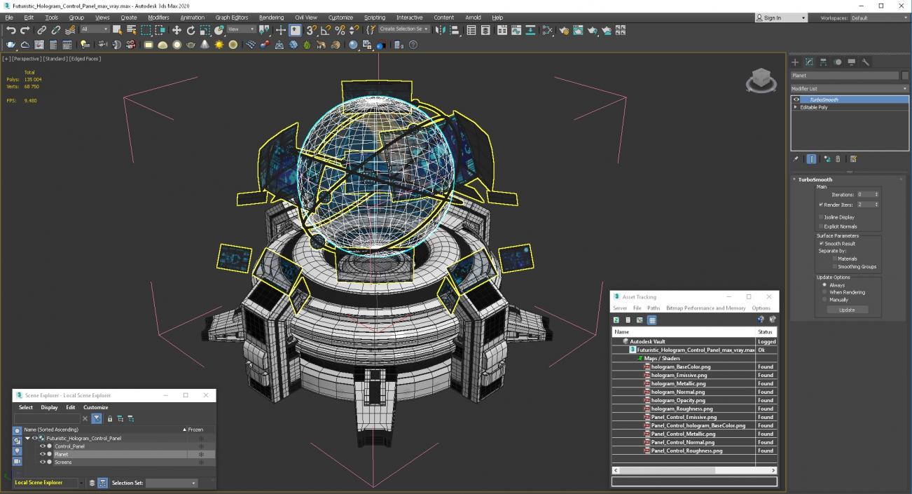 3D model Futuristic Hologram Control Panel 2