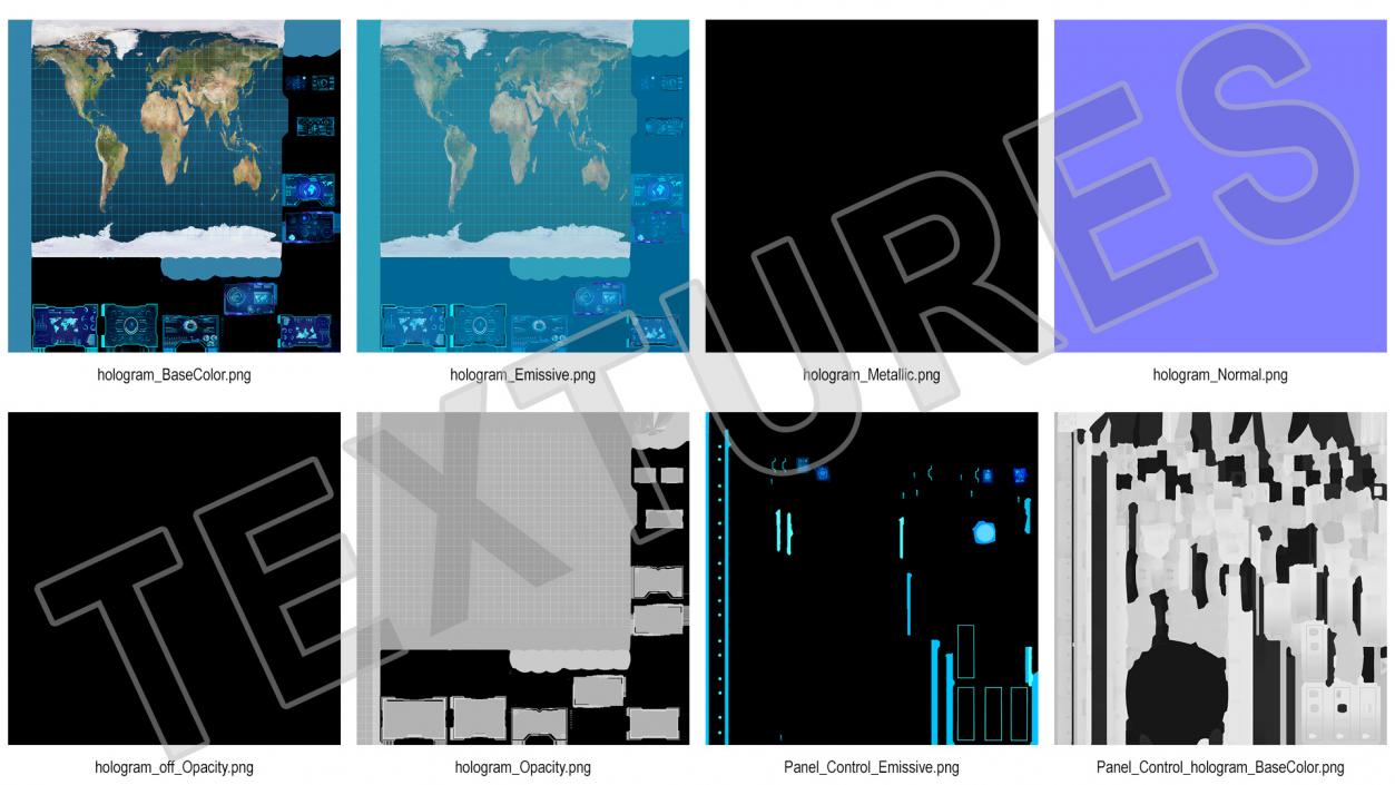 3D model Futuristic Hologram Control Panel 2