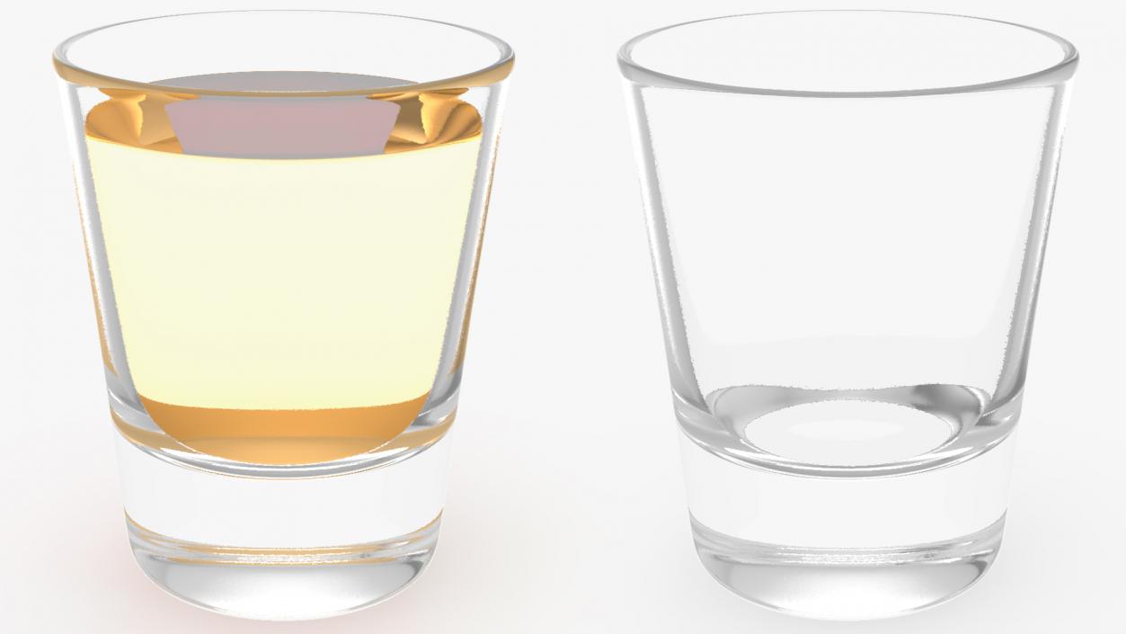 3D Shot Glass of Tequila