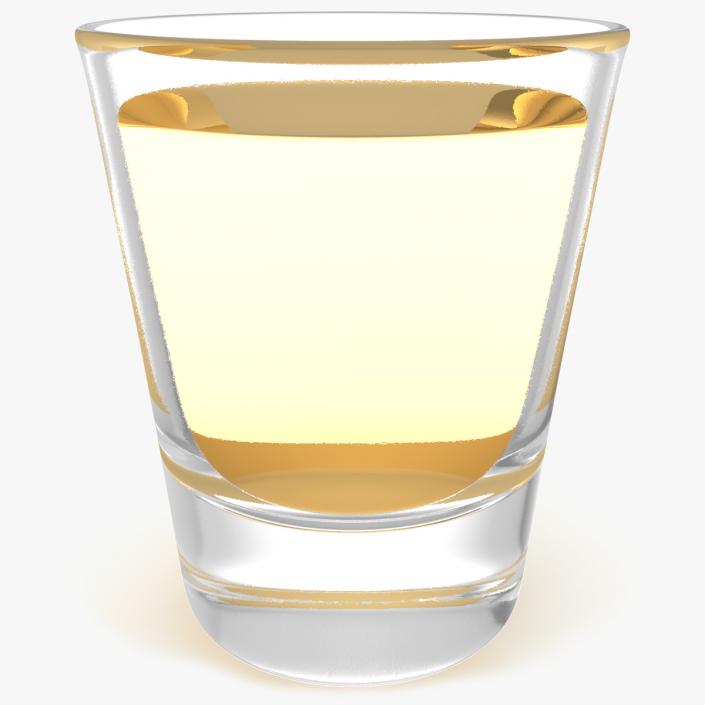 3D Shot Glass of Tequila