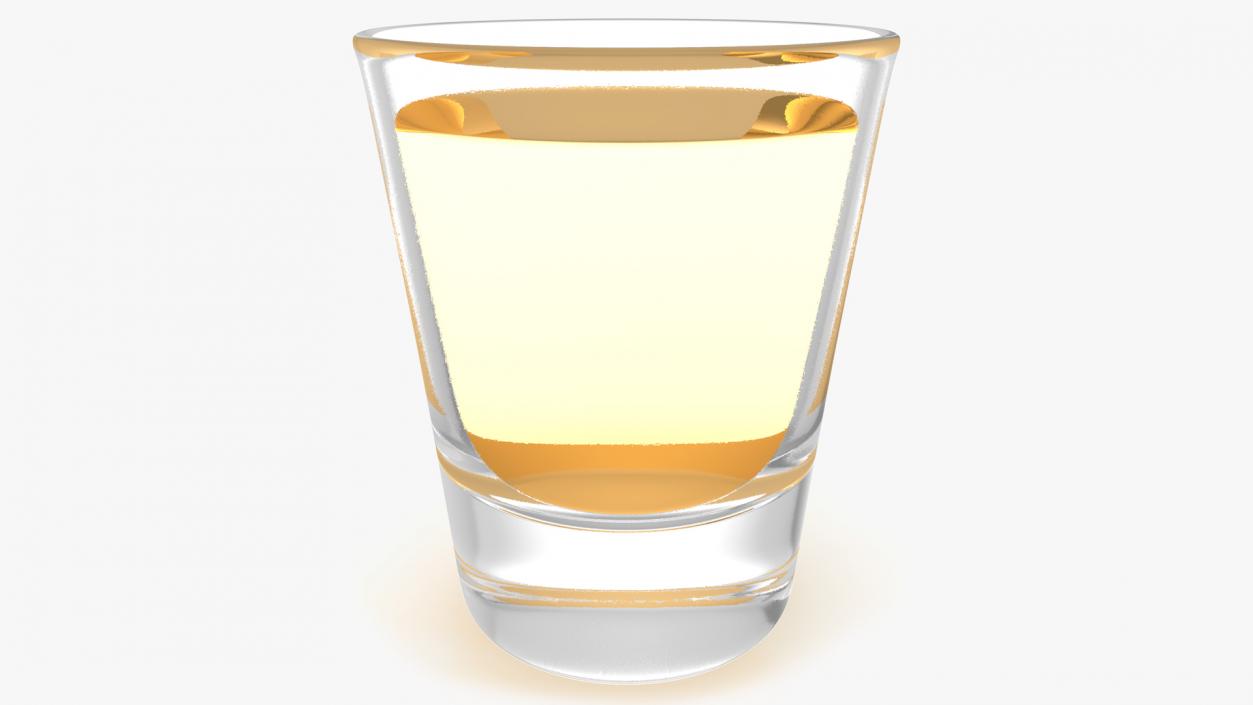 3D Shot Glass of Tequila