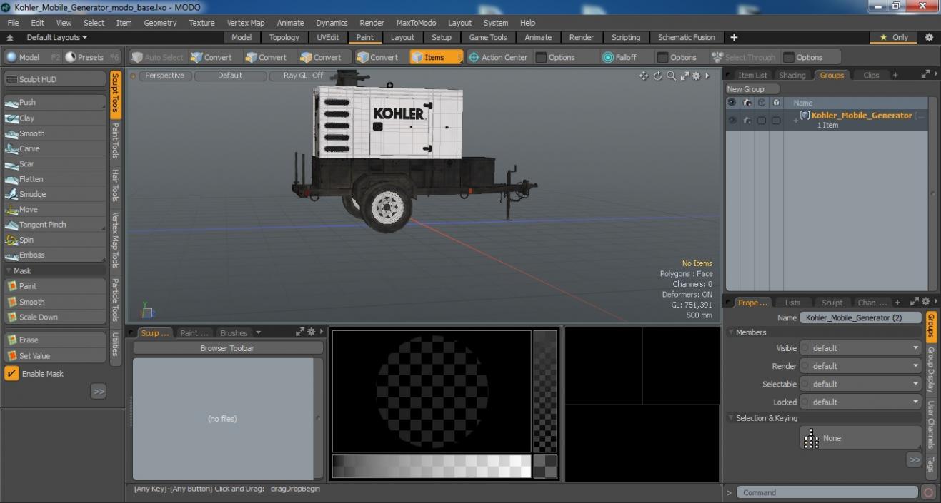 3D Kohler Mobile Generator model